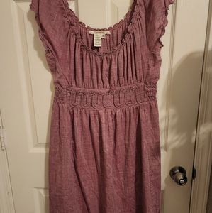 Adorable plum empire waist dress